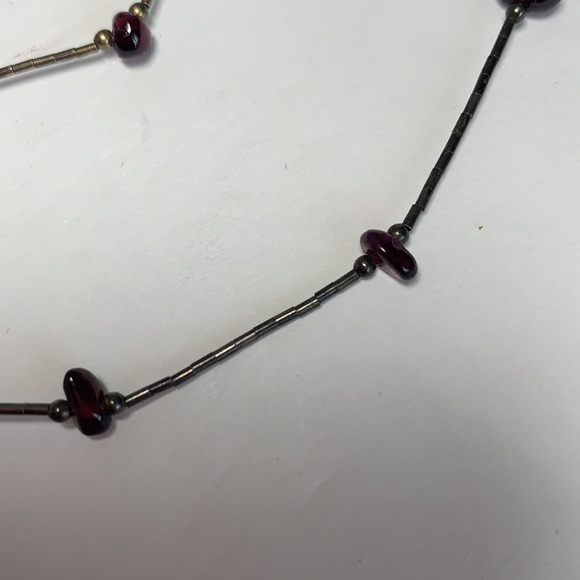 Sterling Silver Necklace & Bracelet Set With Semi-Precious Gems - Picture 6 of 8